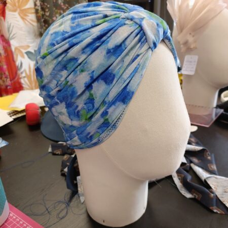 Turban « Aquarelle » – Turban drapé – Création artisanale